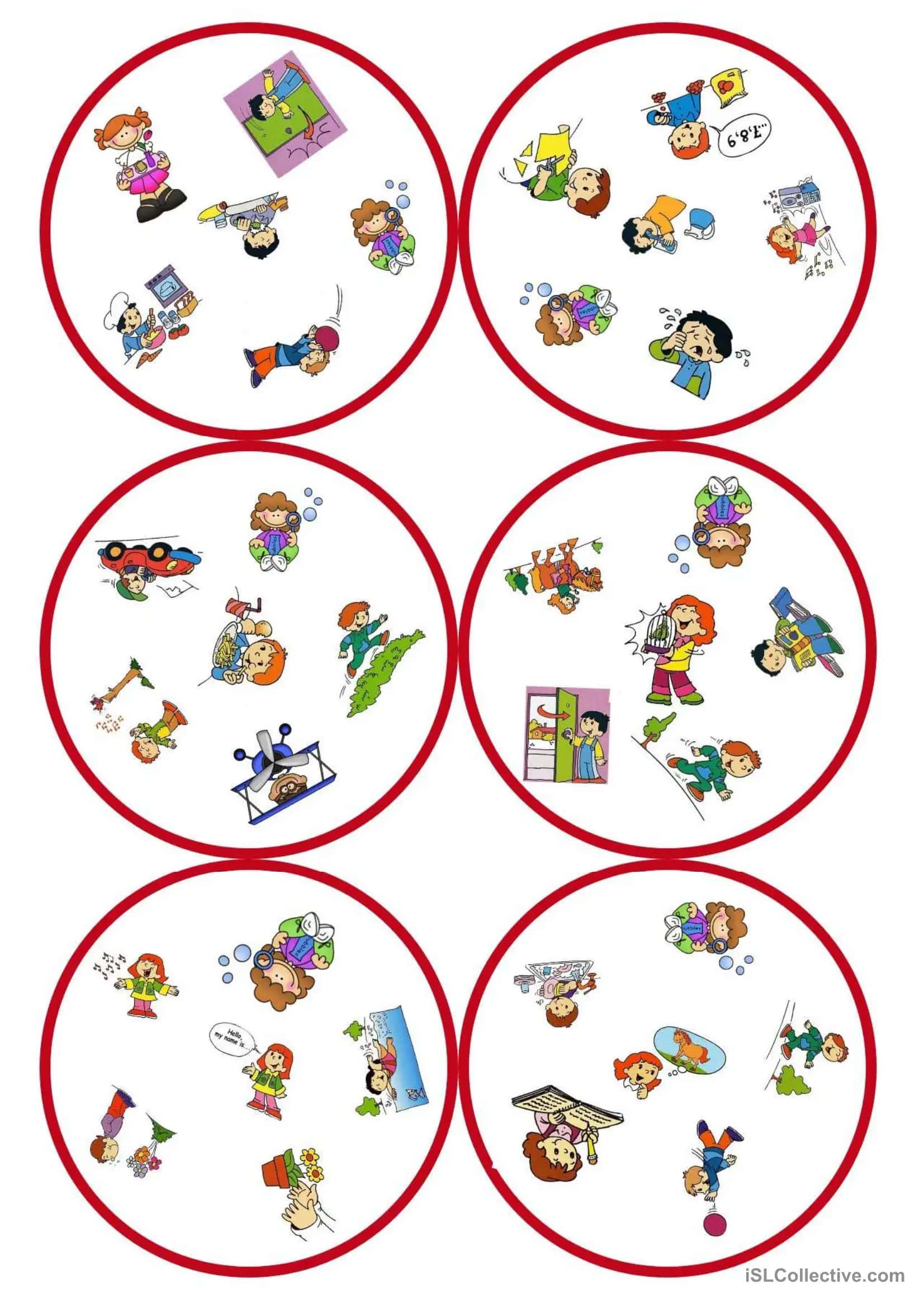 Dobble game action verbs