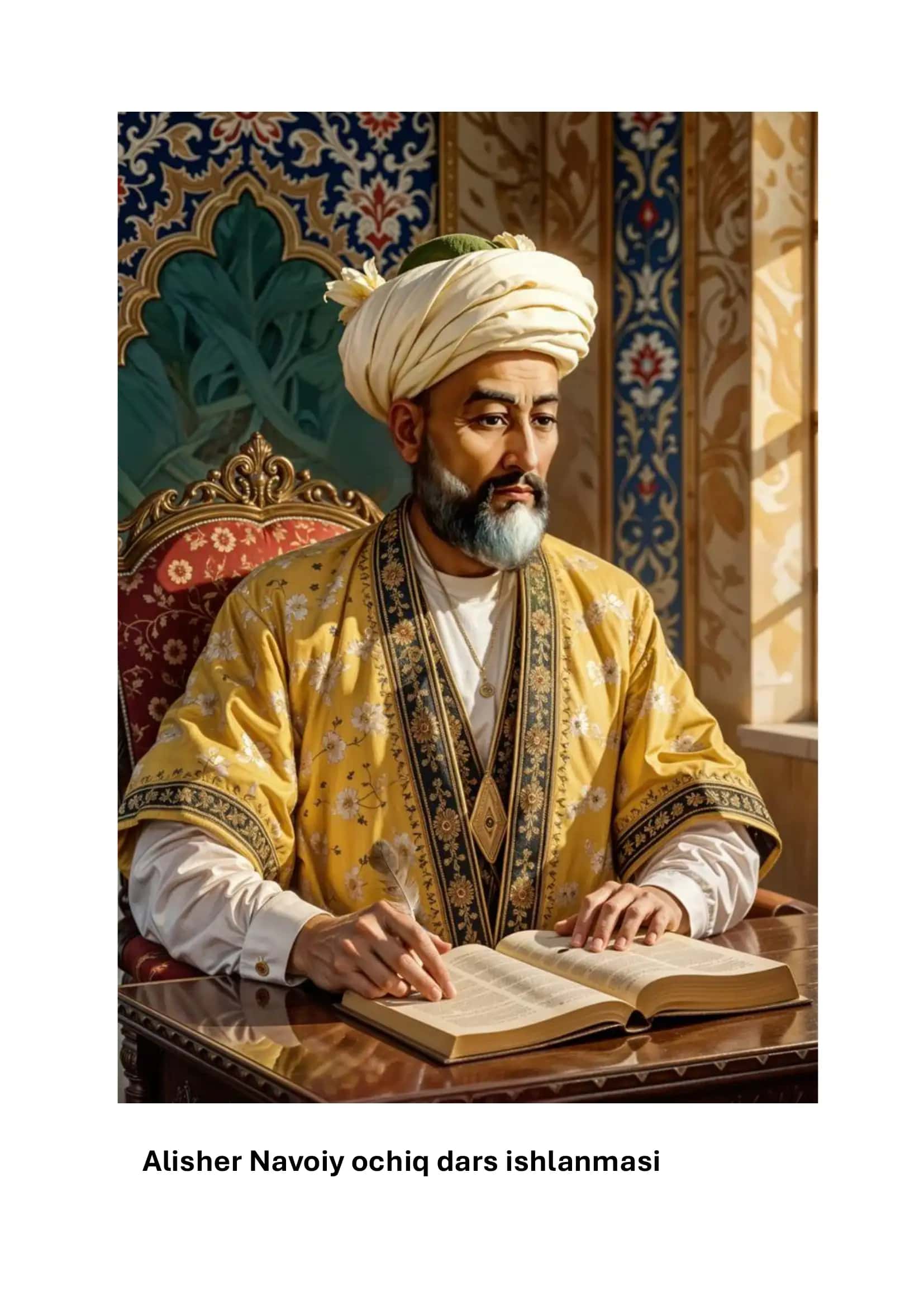 Alisher Navoiy ochiq dars ishlanmasi