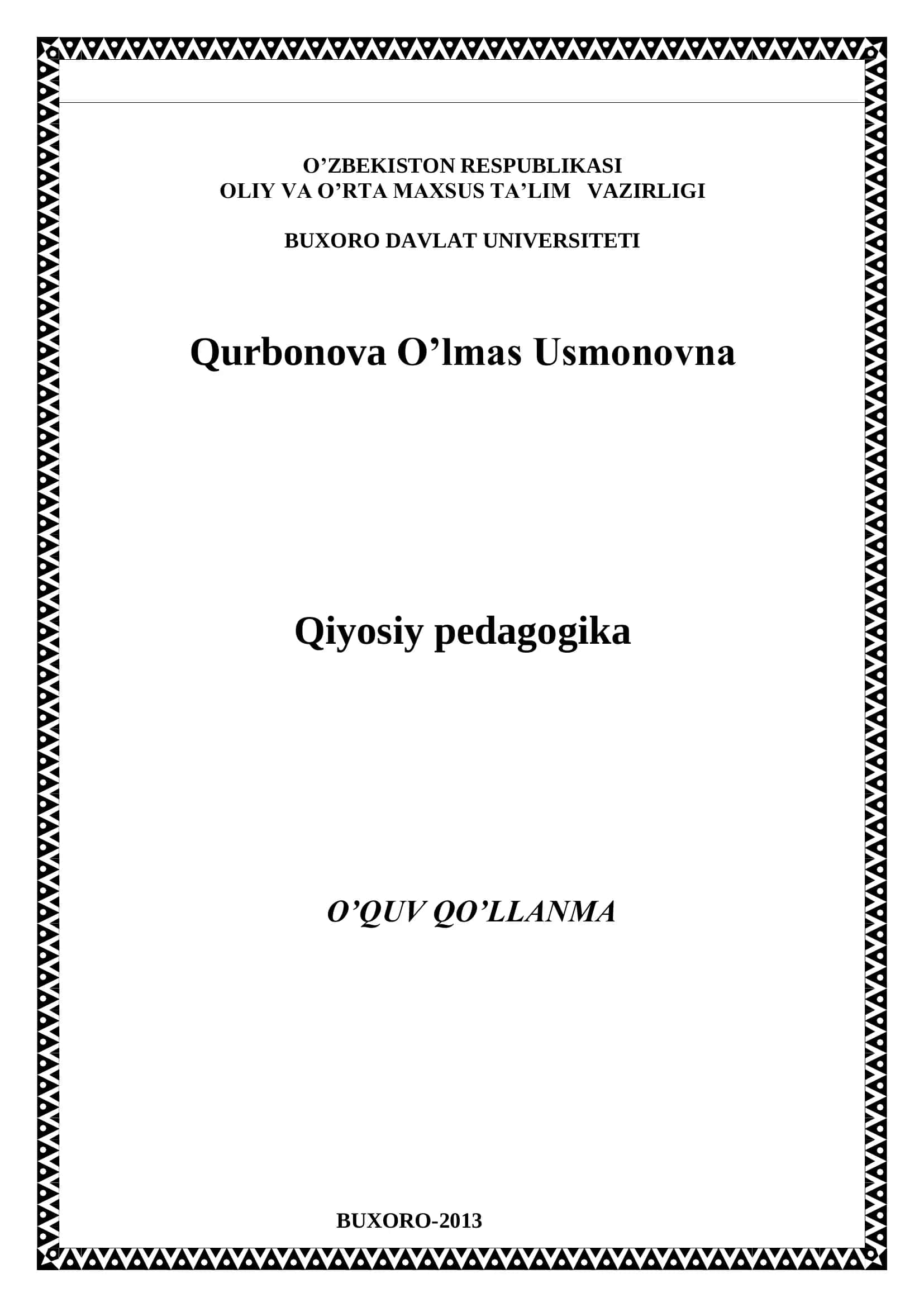 QIYOSIY PEDAGOGIKA FANINING TARAQQIYOT BOSQICHLARI