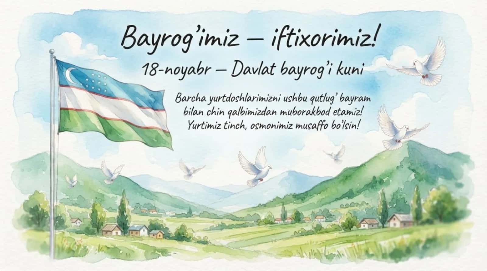 O'zbekistoning davlat bayrog'i qabul qilingan kun 18-noyobr