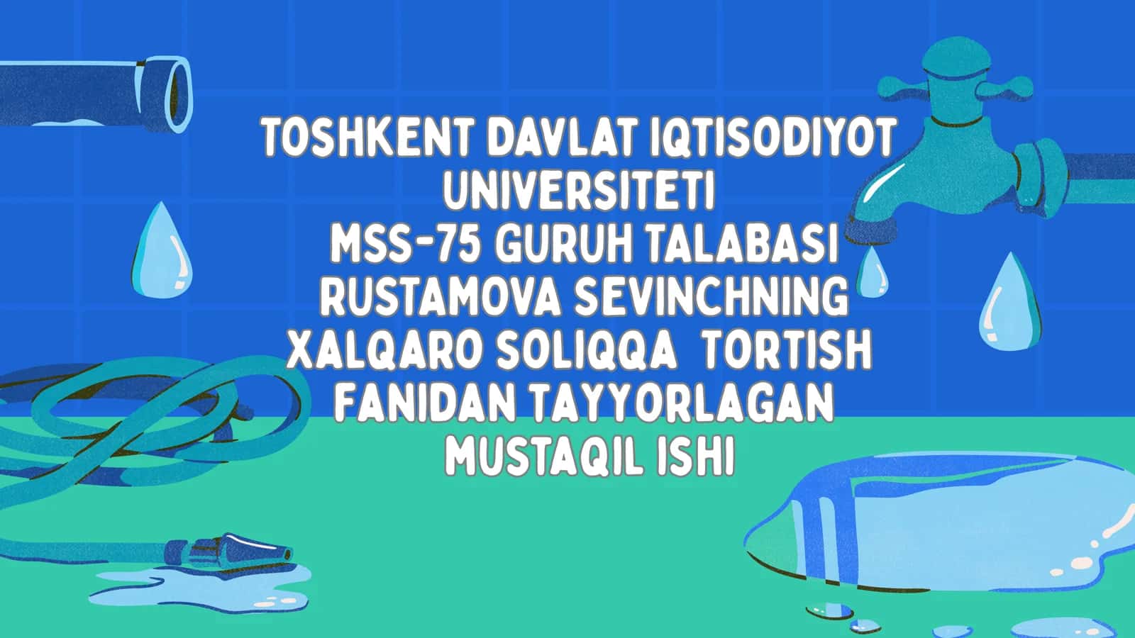 Suv Resurslaridan Foydalanlik uchun Soliq