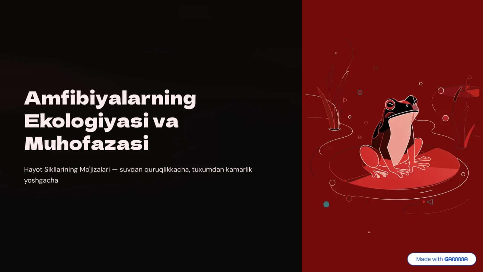 Amfibiyalarning Ekologiyasi va Muhofazasi
