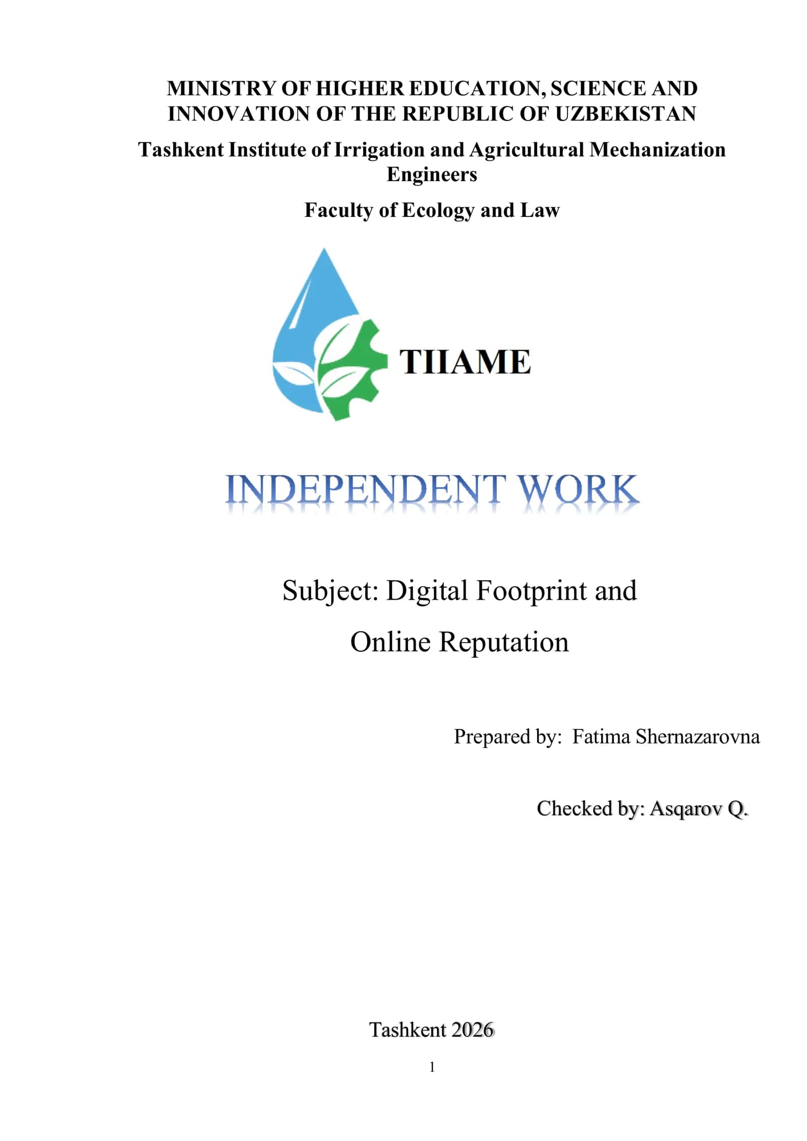 Digital Footprint and Online Reputation
