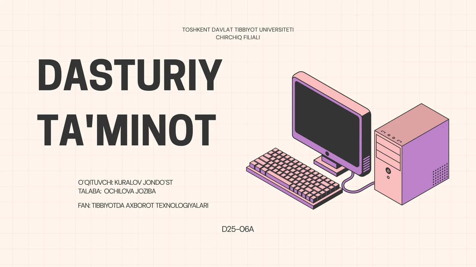 dasturiy ta`minot
