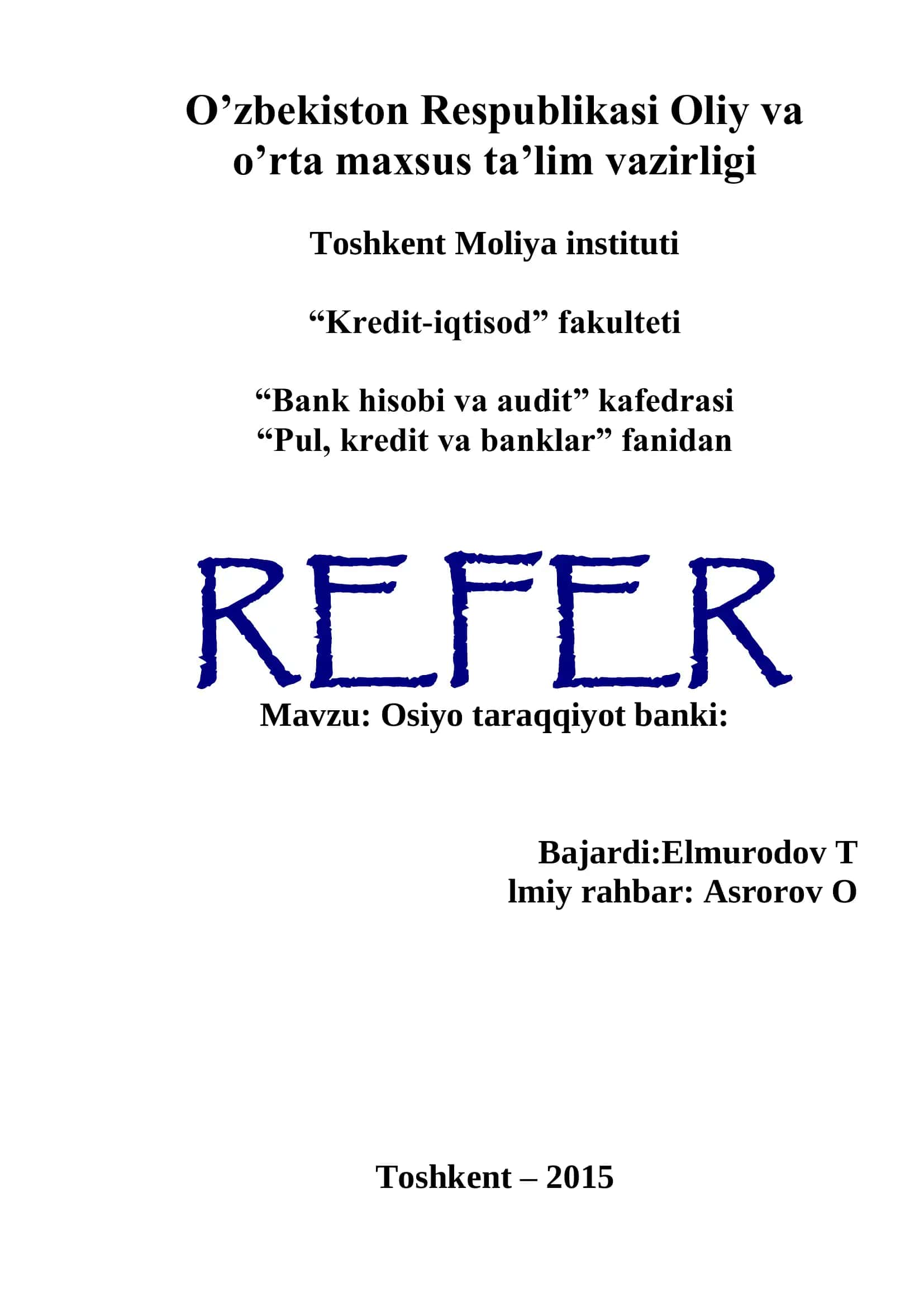 Osiyo taraqqiyot banki