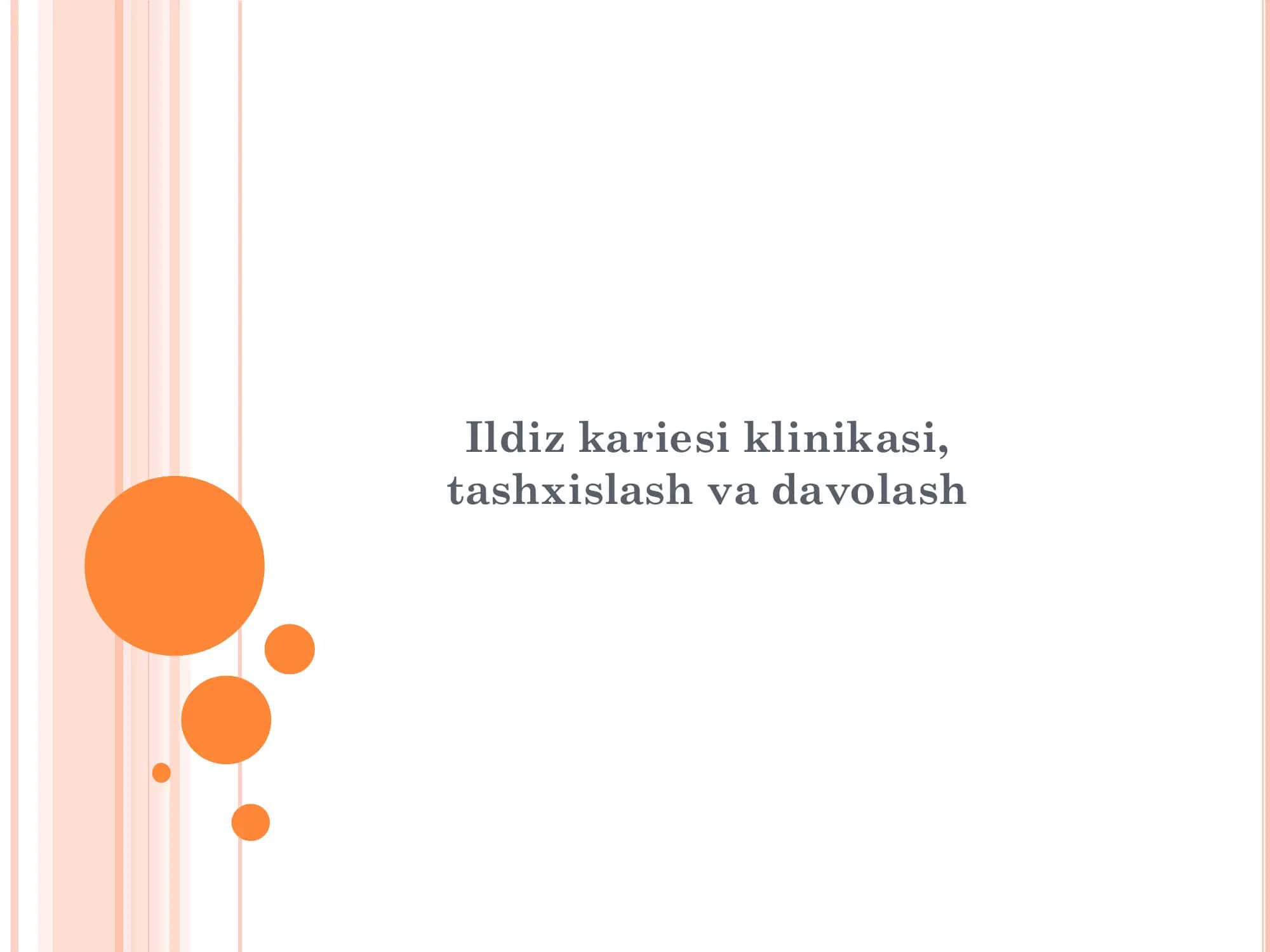 Ildiz kariesi, klinikasi, tashxislash va davolash