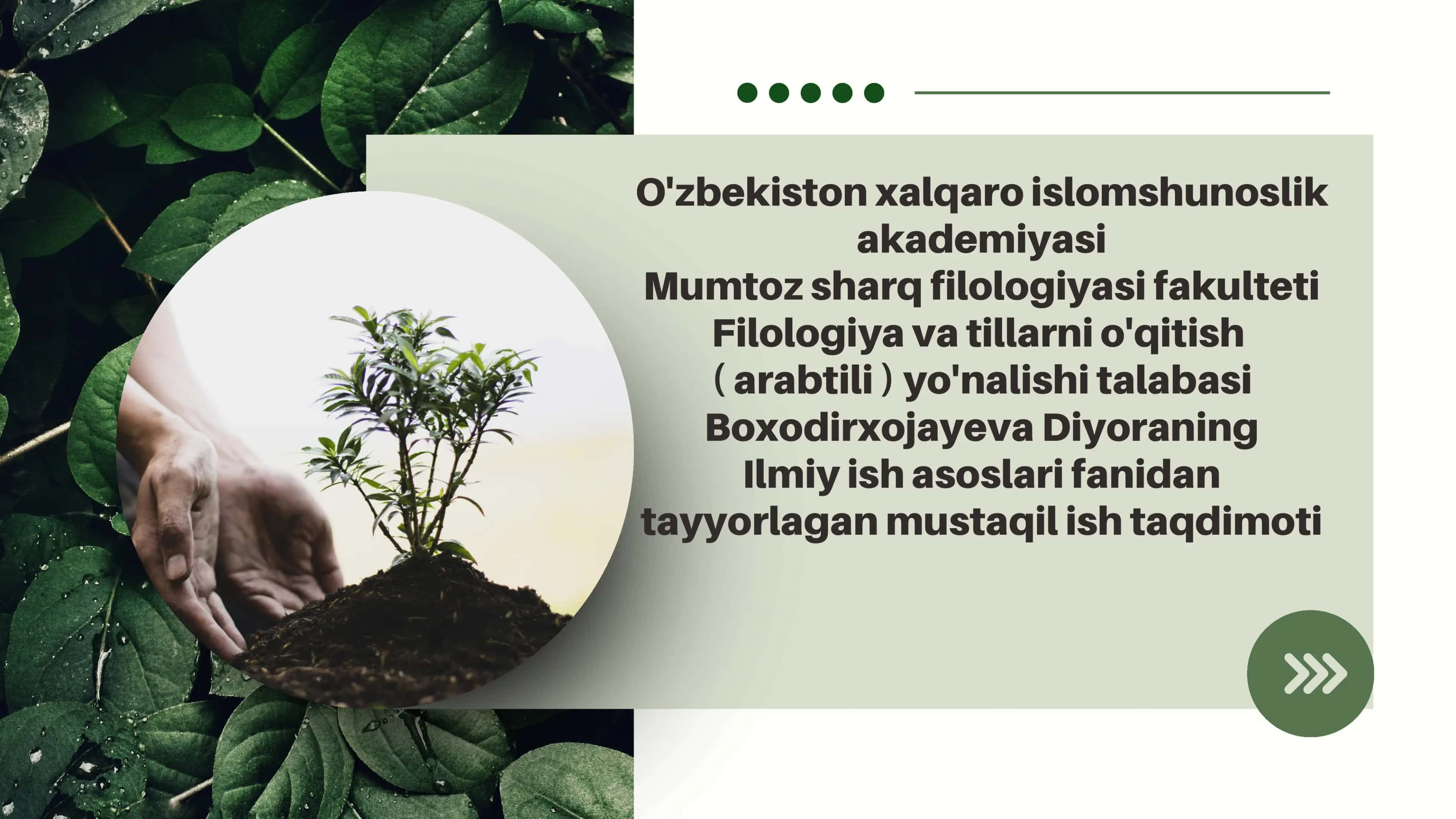 Atrof-muhitni asrash va „yashil“ iqtisodiyot yili