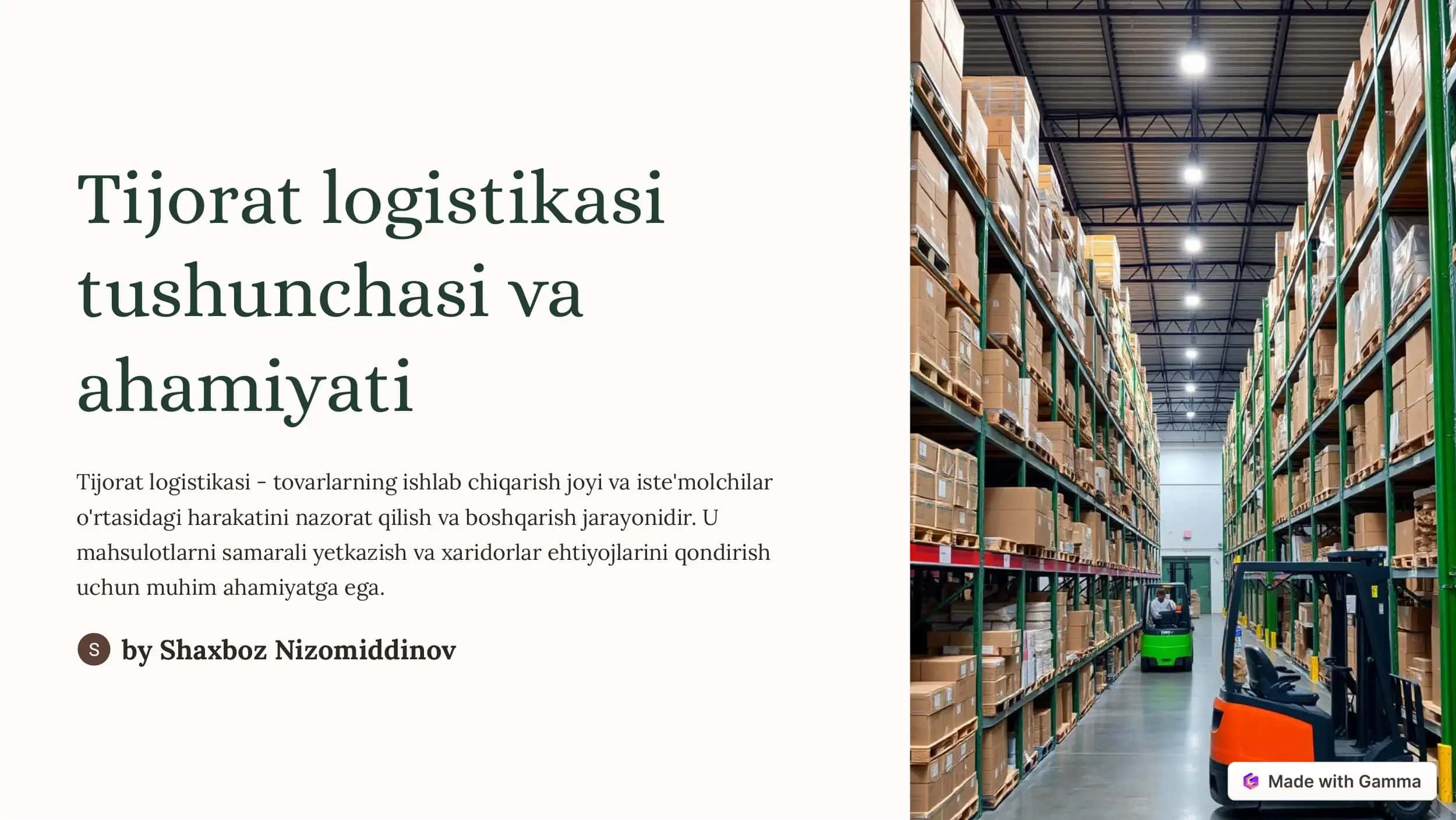 Tijorat logistikasi
