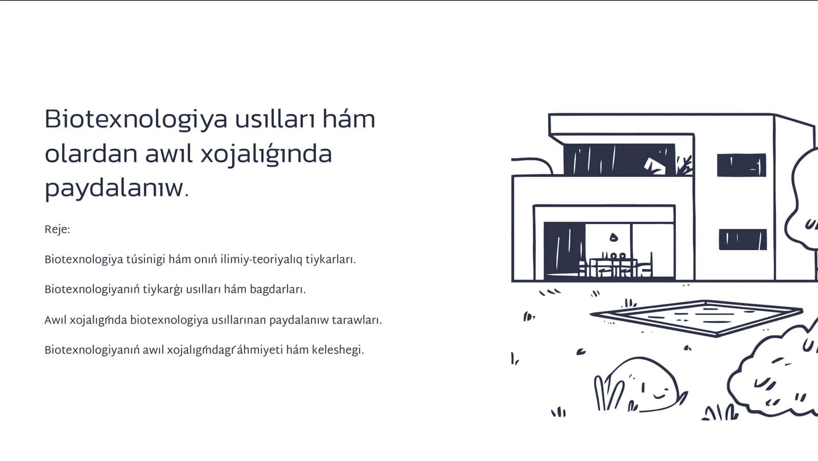Biotexnologiya us1llar1 hám olardan aw1l xojal1gʱ1nda paydalan1w