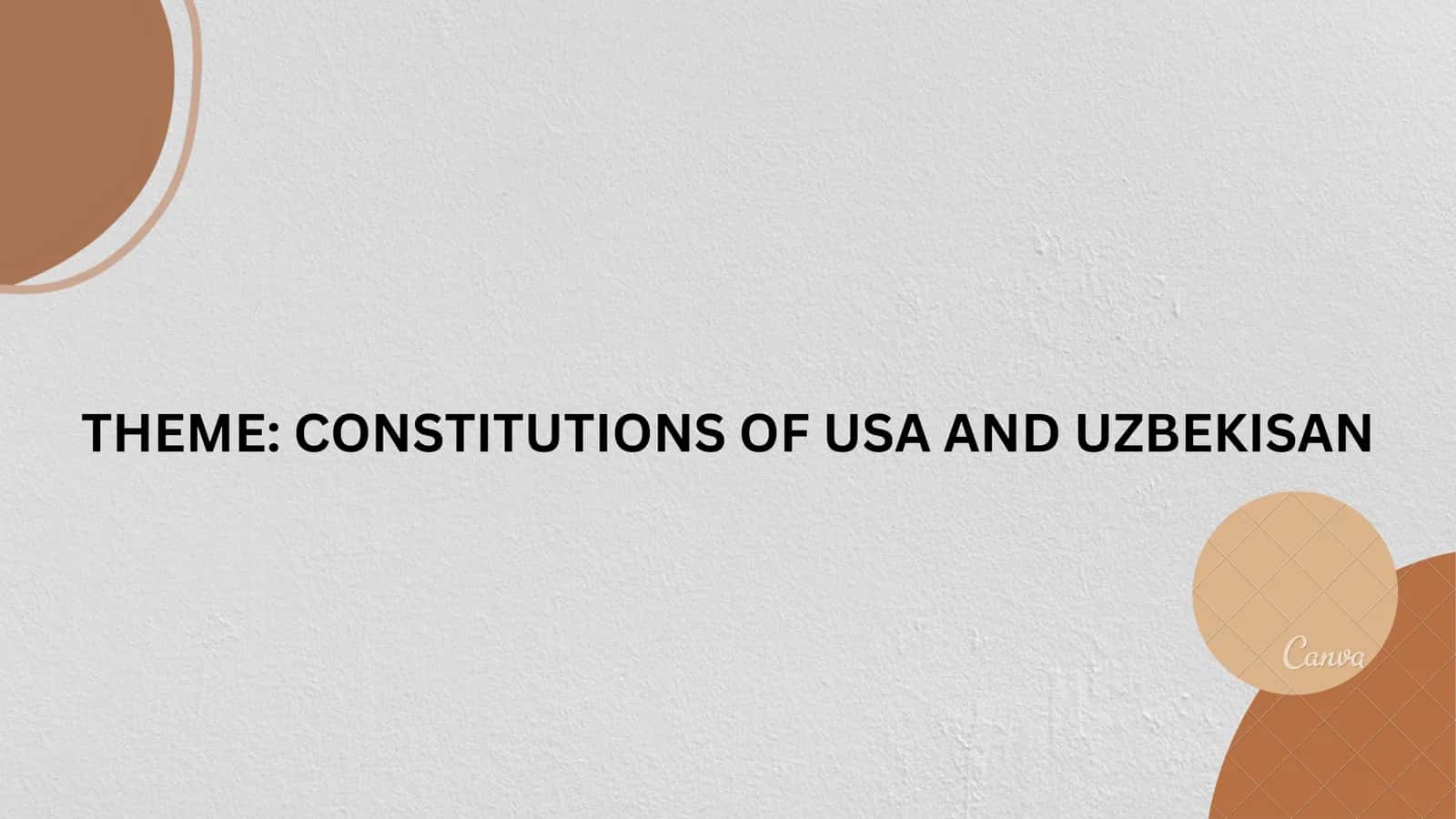 Constitution of USA and Uzbekistan
