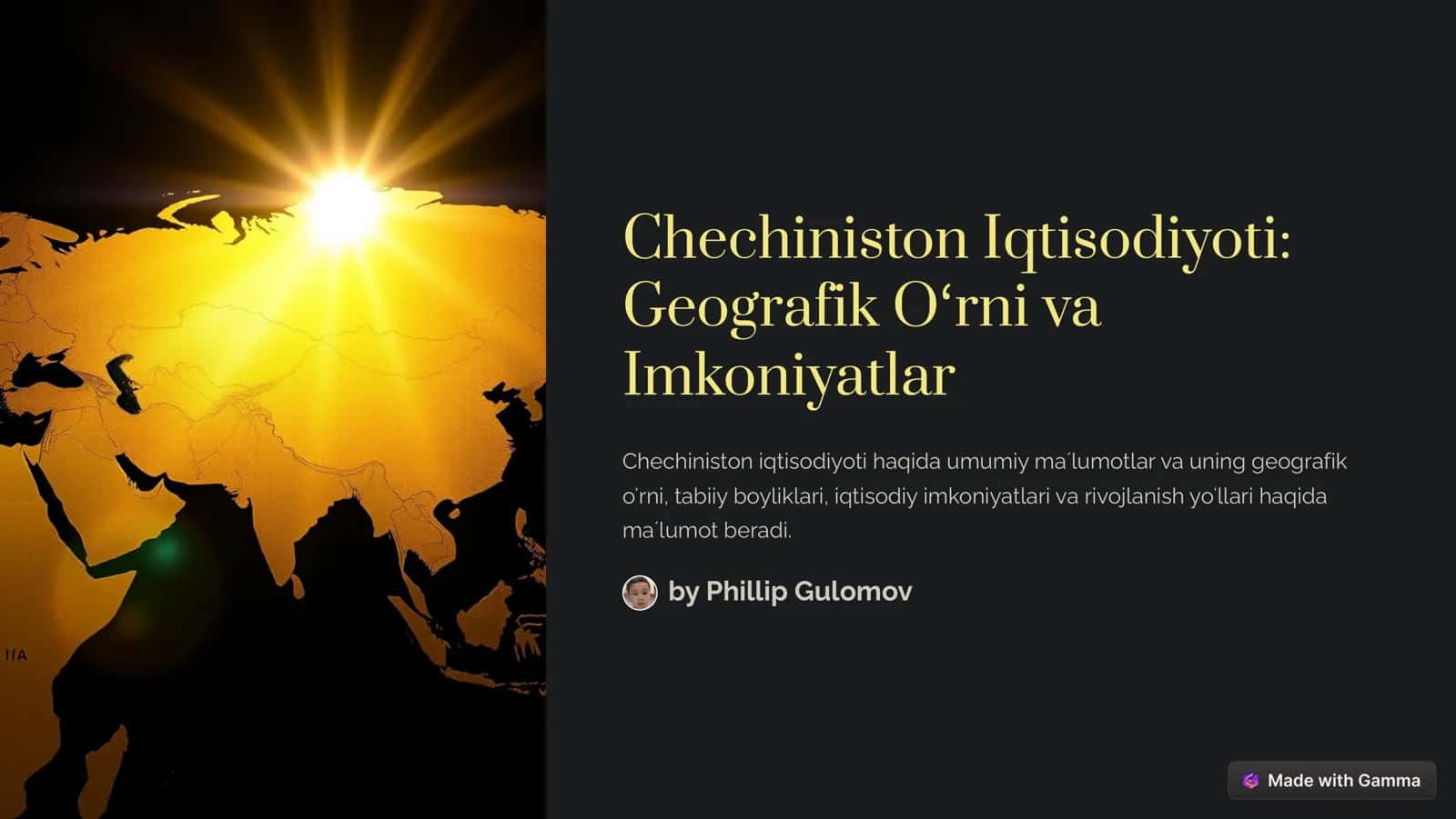 Chechiniston Iqtisodiyoti