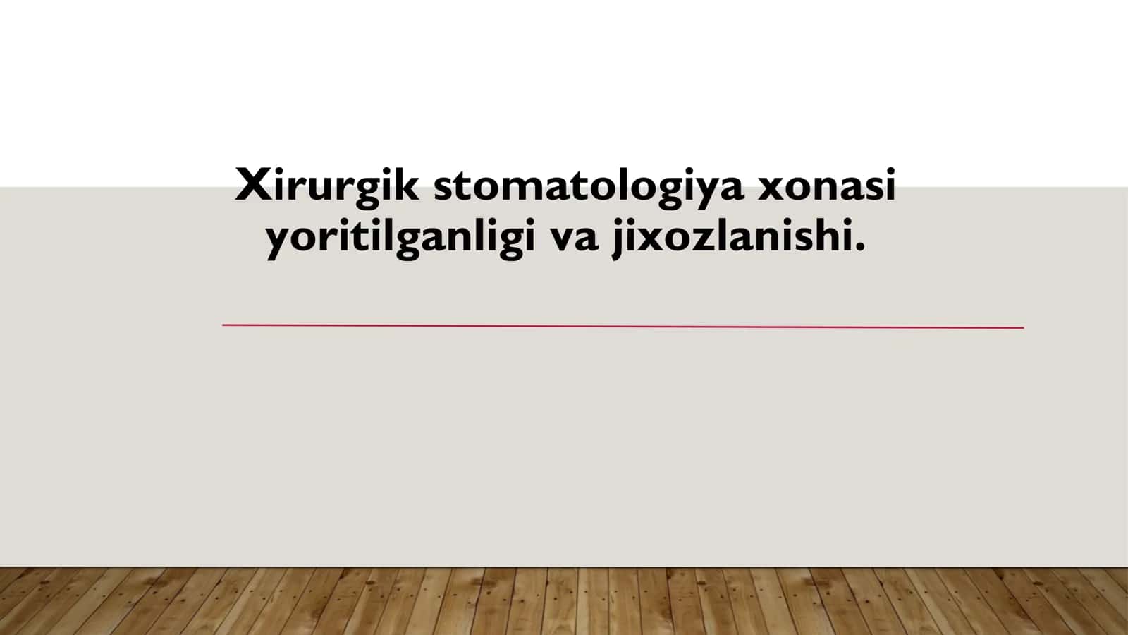 Xirurgik stomatologiya xonasi