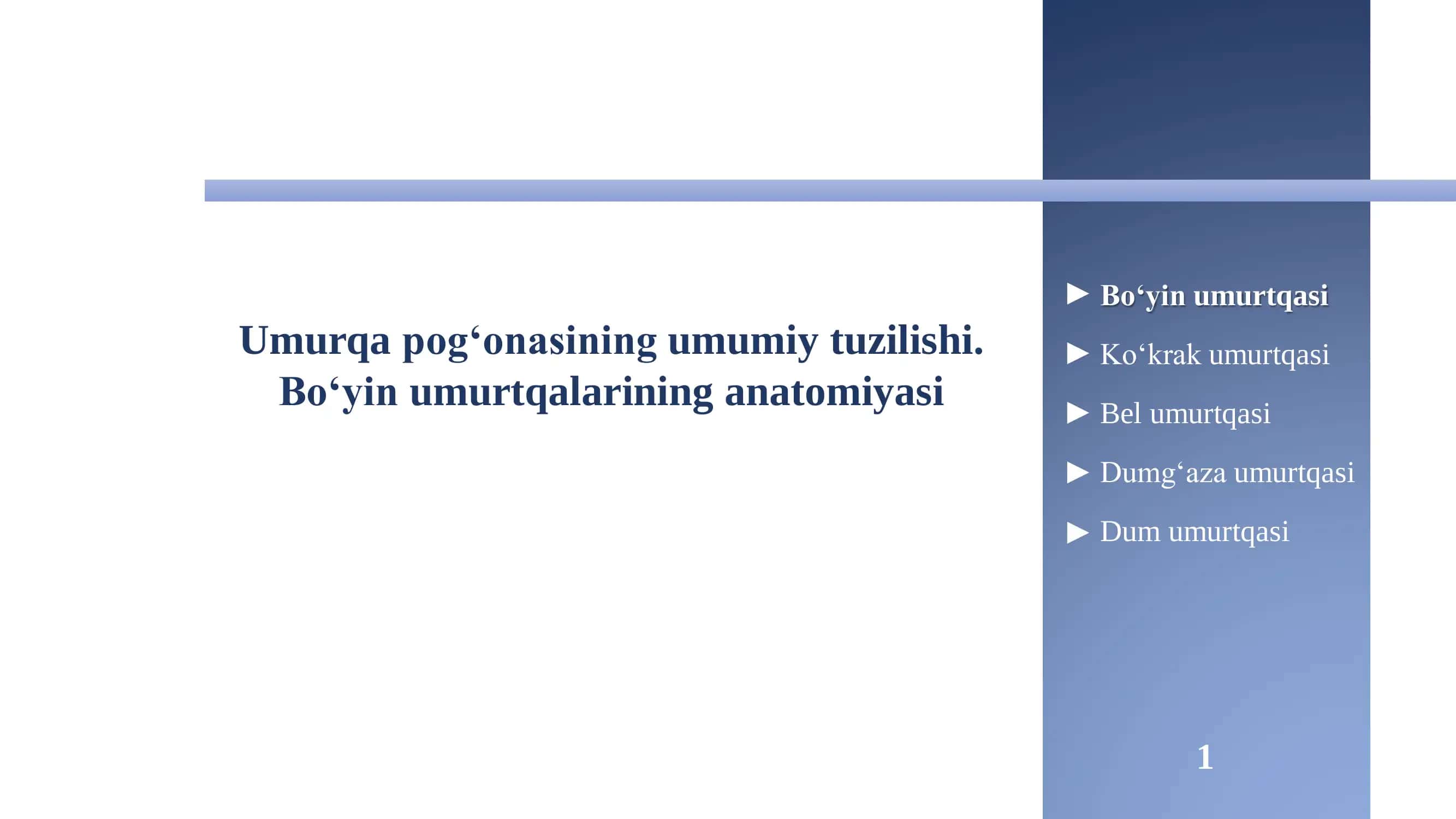 Birinchi Bo‘yin Umurtqasi (Atlas)