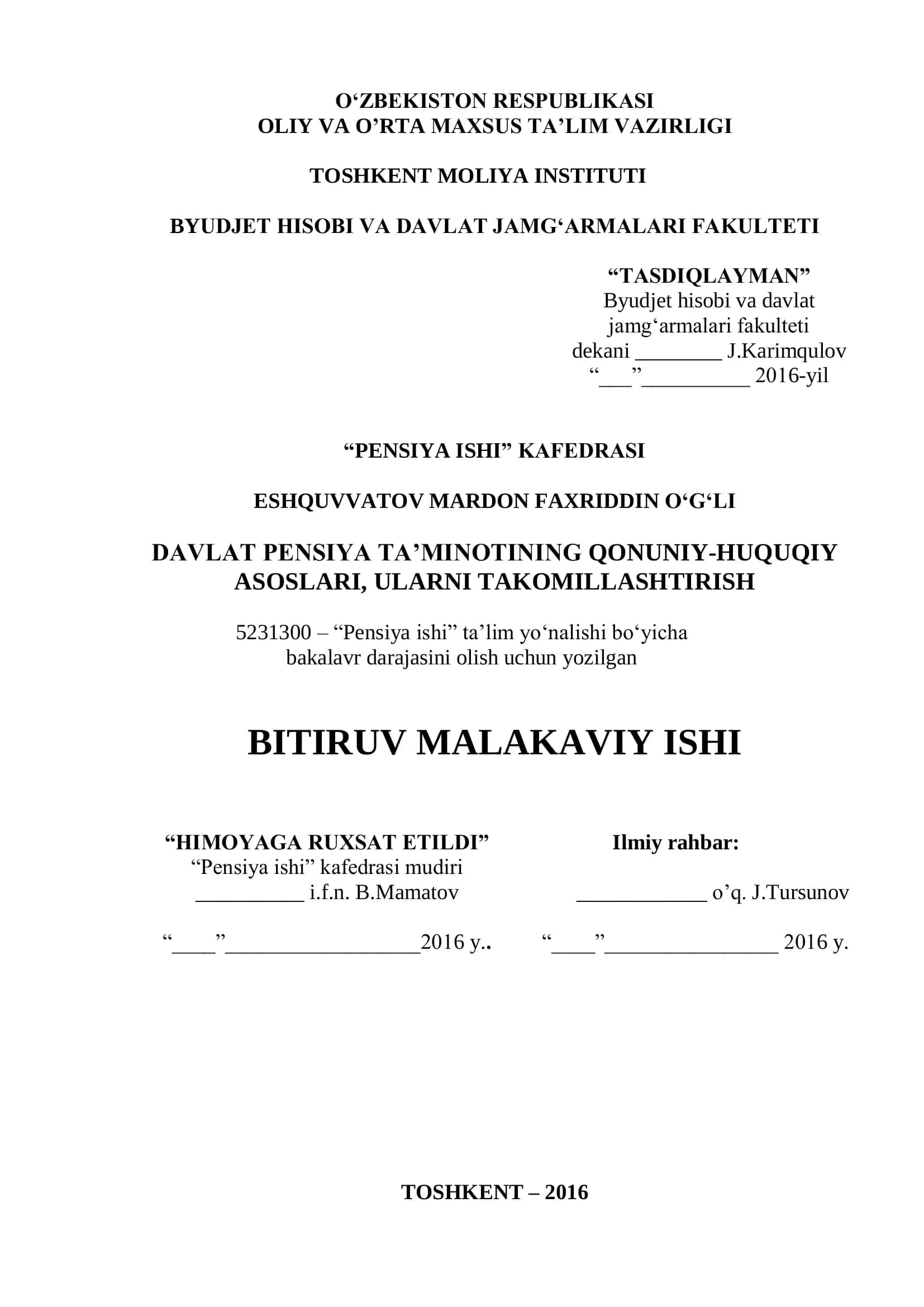 Pensiya ishi