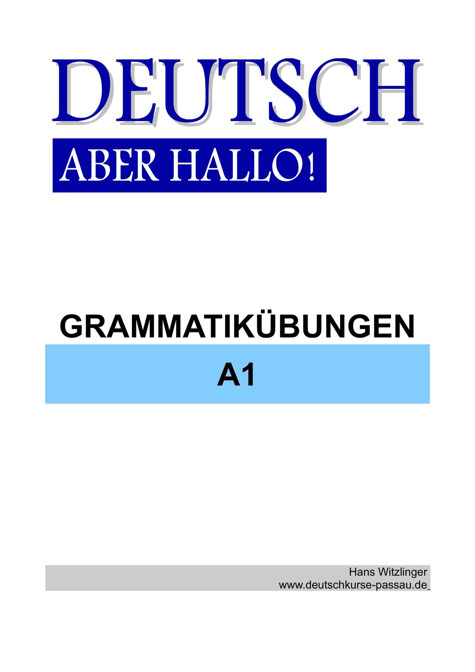Nemis tilidan Deutsch aber Hallo A1