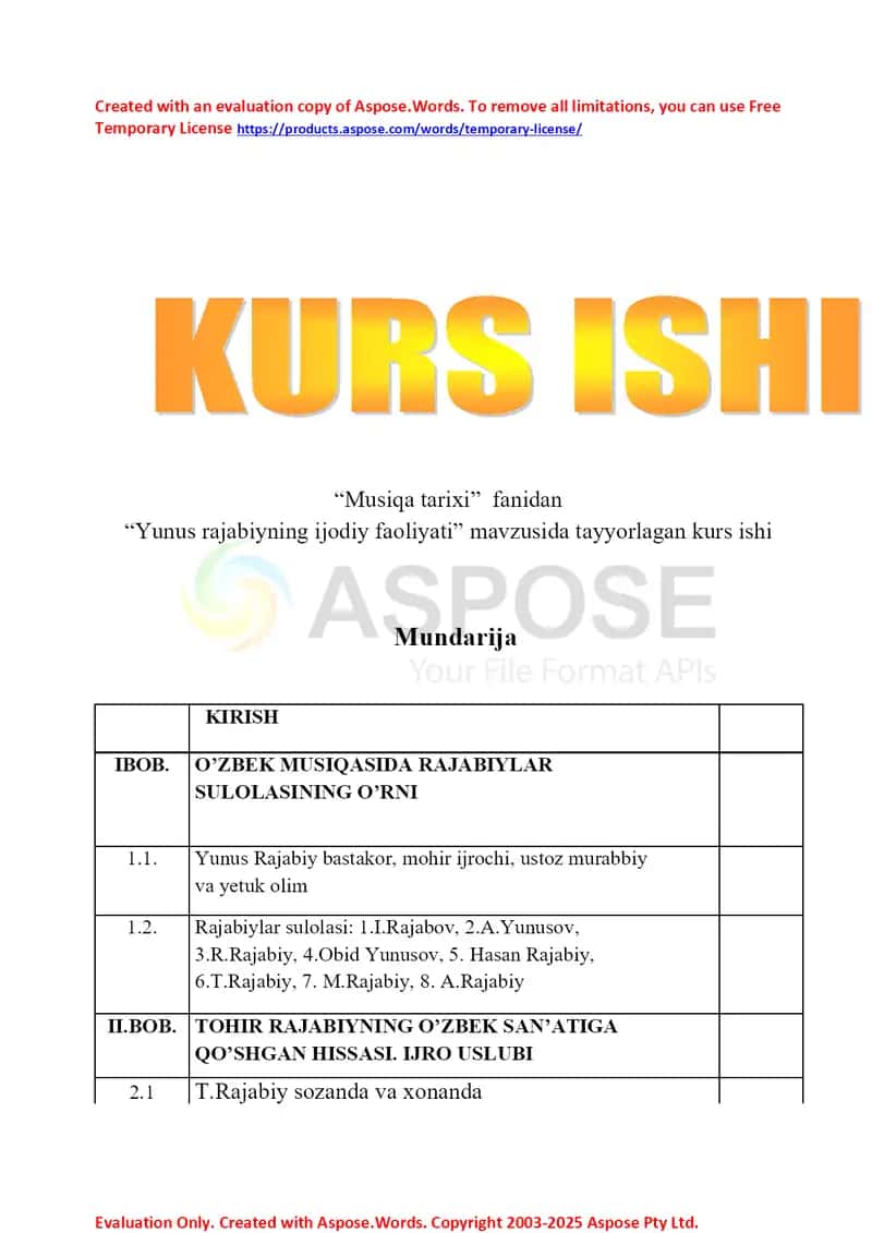 Yunus rajabiyning ijodiy faoliyati