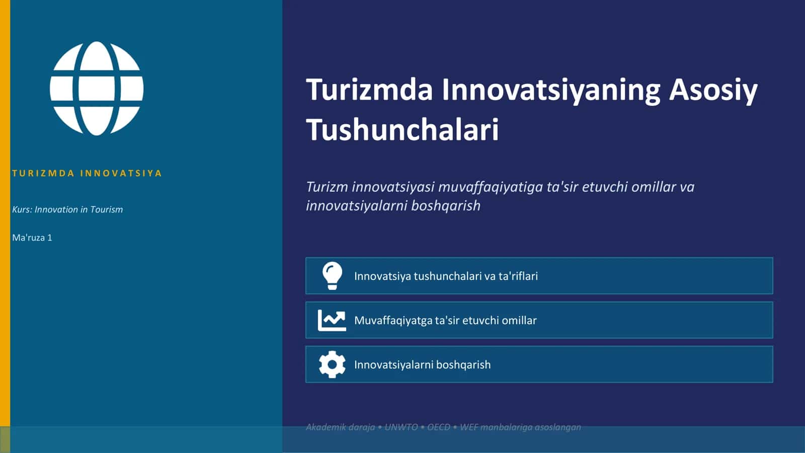 Turizmda Innovatsiya