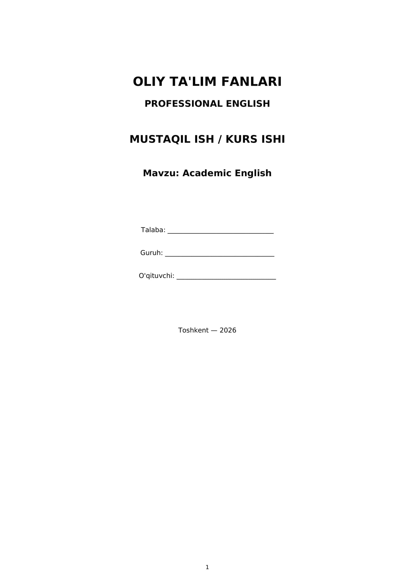 Academic English