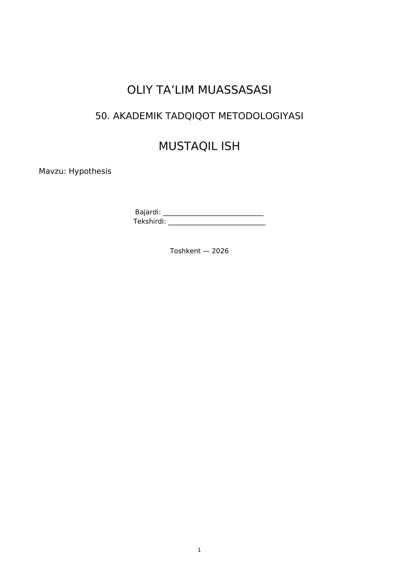 AKADEMIK TADQIQOT METODOLOGIYASI