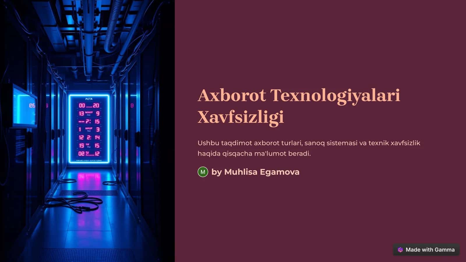 Axborot Texnologiyalari