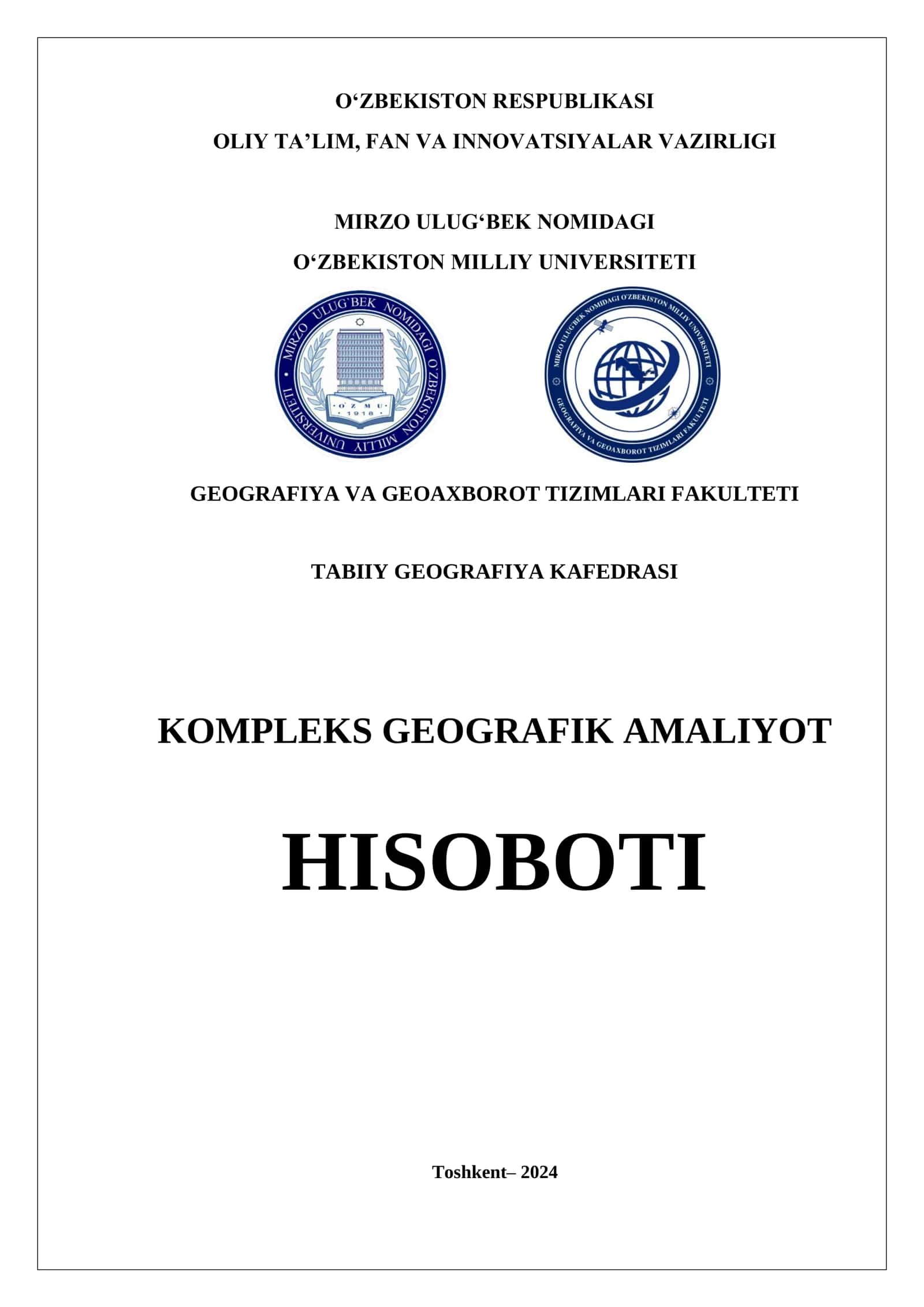 KOMPLEKS GEOGRAFIK AMALIYOT