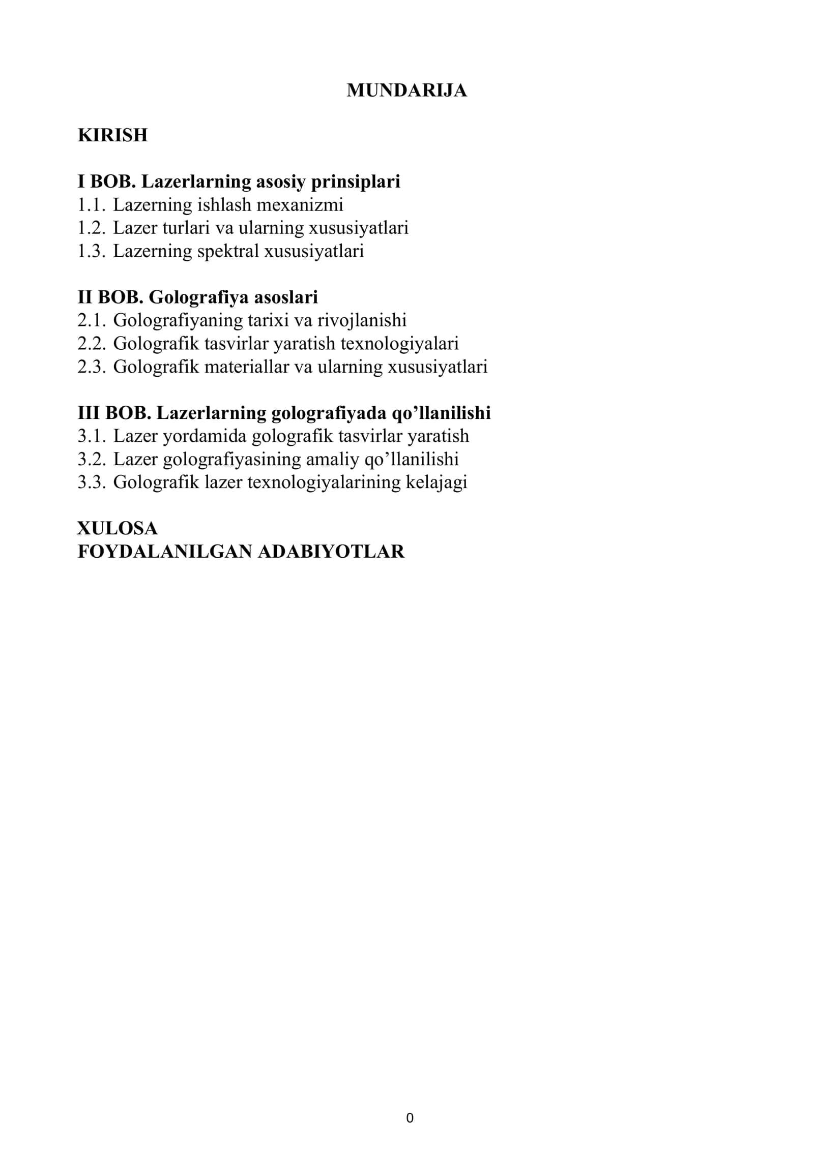 Lazerning Golografiyada Qo’llanilishi