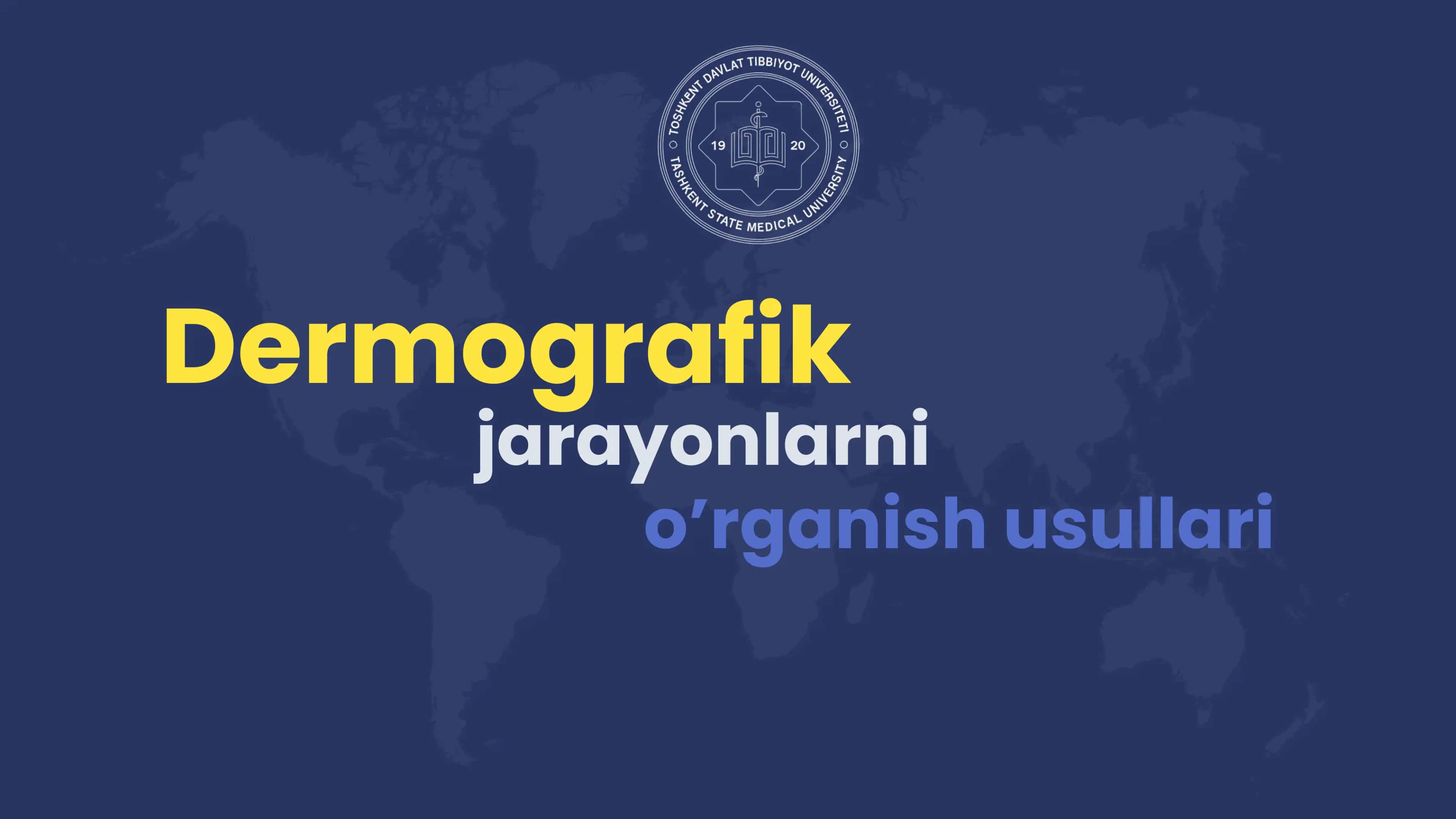 Demografik jarayonlarni o'rganish usullari