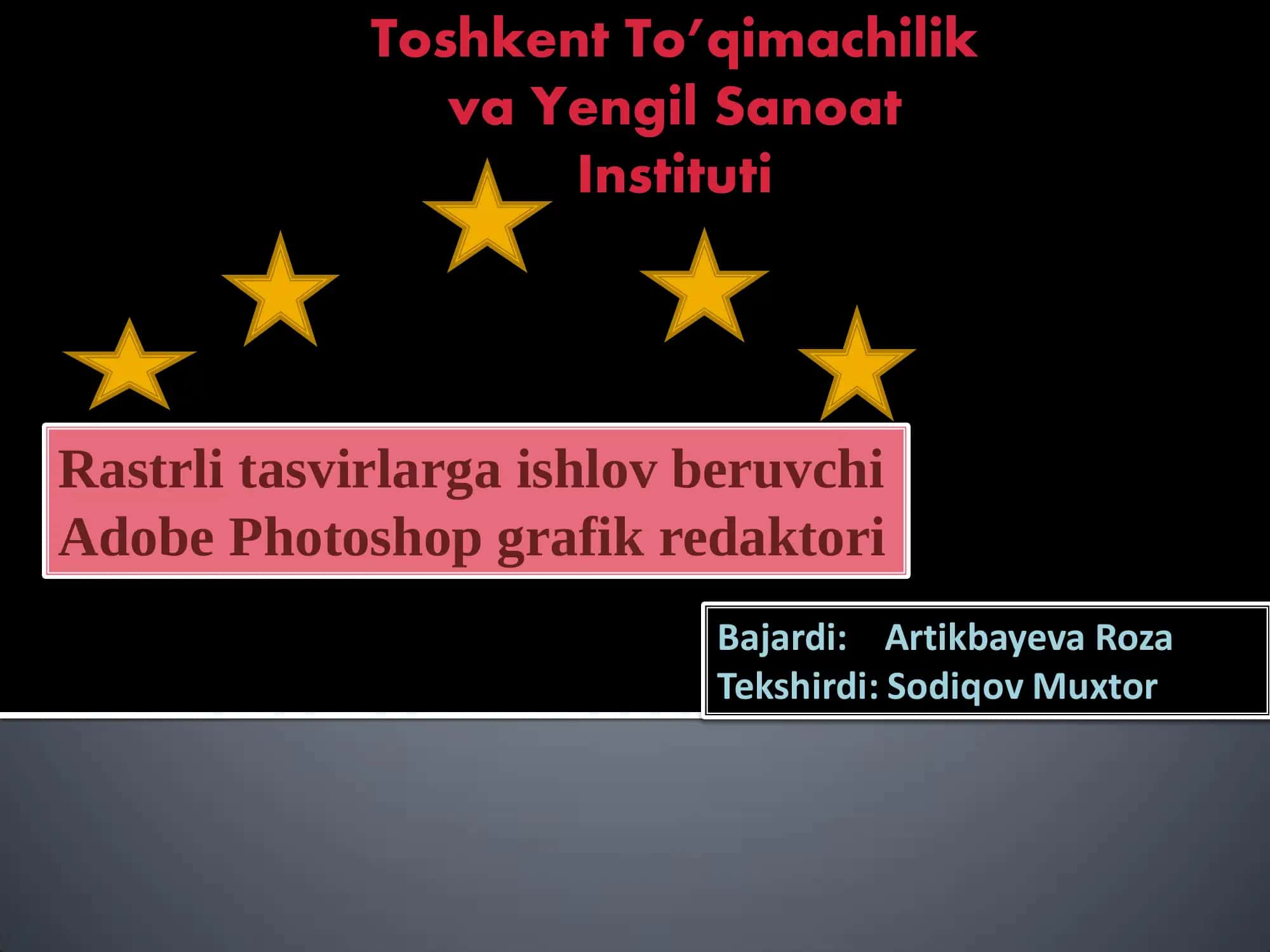 Adobe Photoshop grafik redaktori