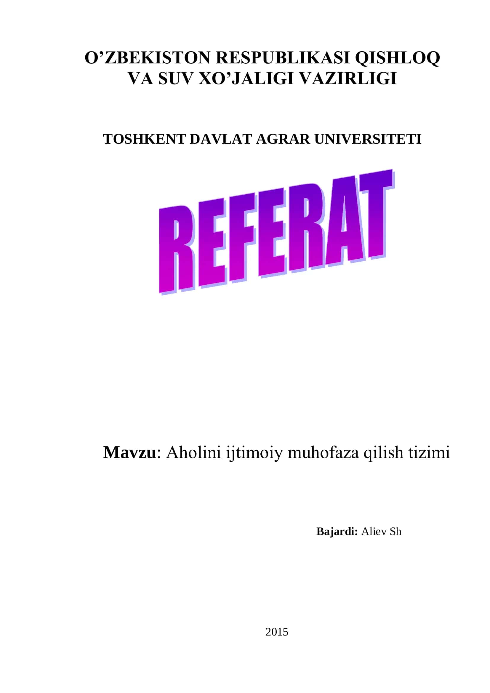Аhоlini ijtimоiy muhоfаzа qilish tizimi
