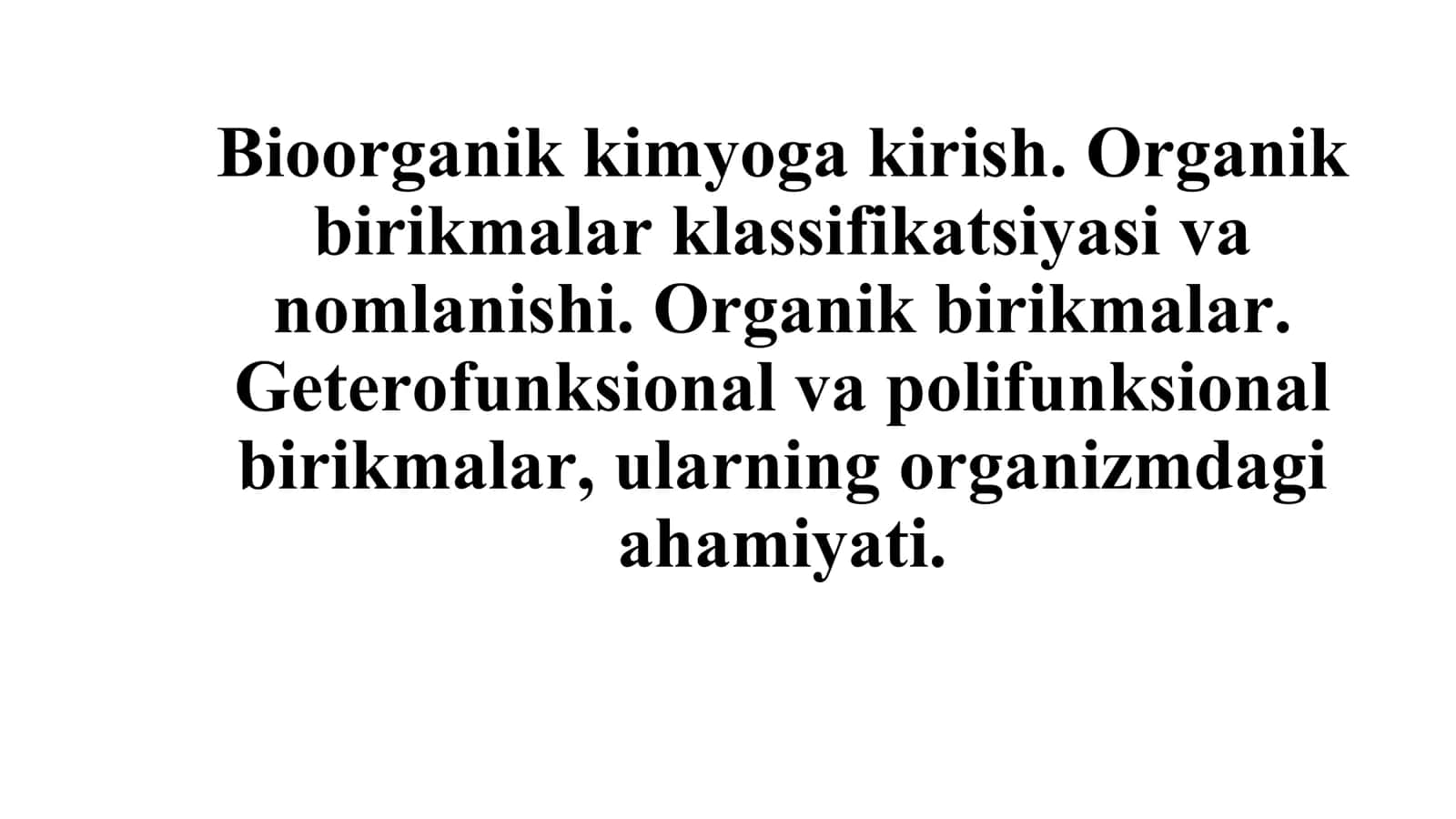 Organik kimyoga kirish