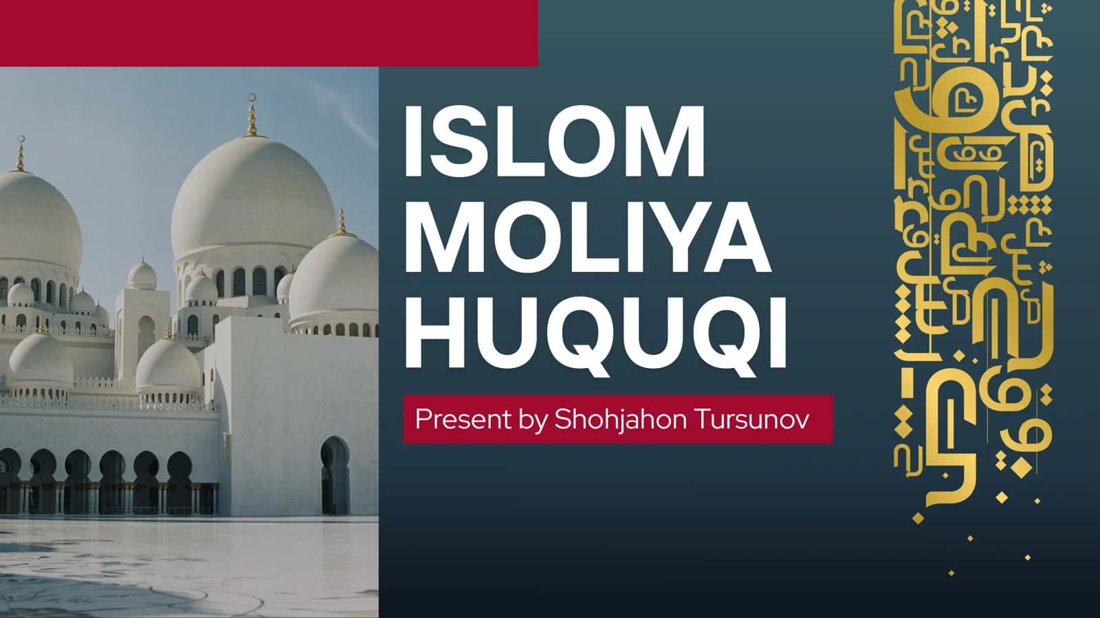ISLOM MOLIYA HUQUQI