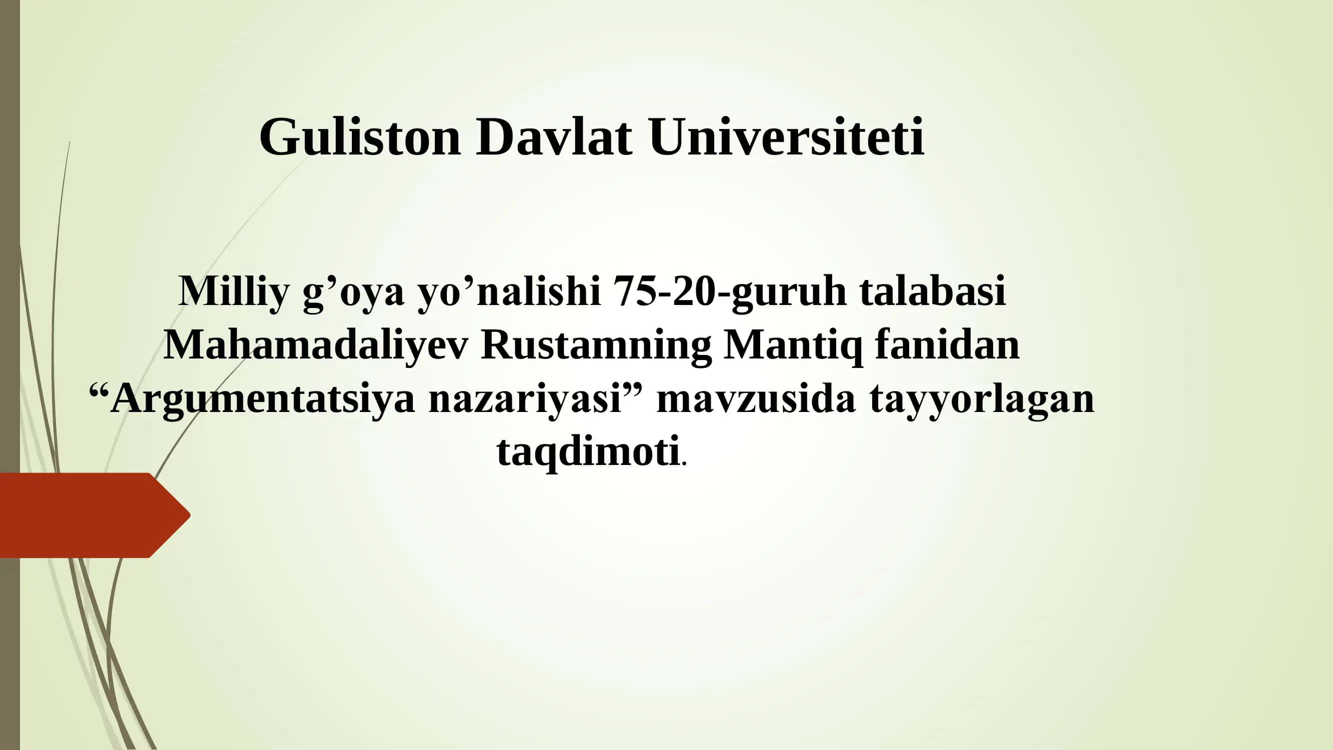 "Argumentatsiya nazariyasi"