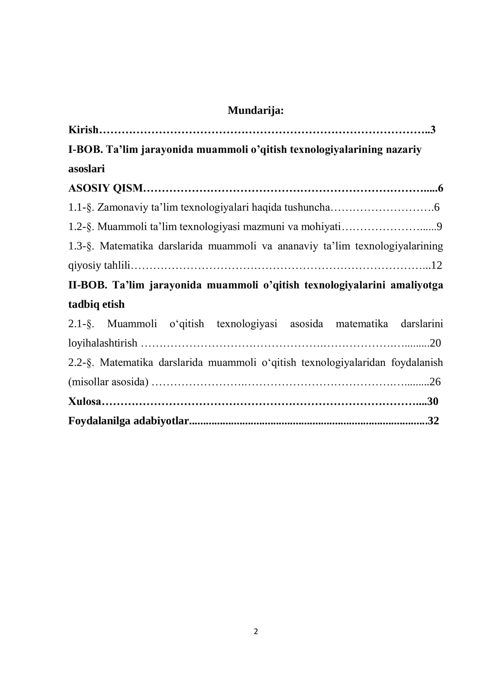 Muammoli Ta'lim Texnologiyalari