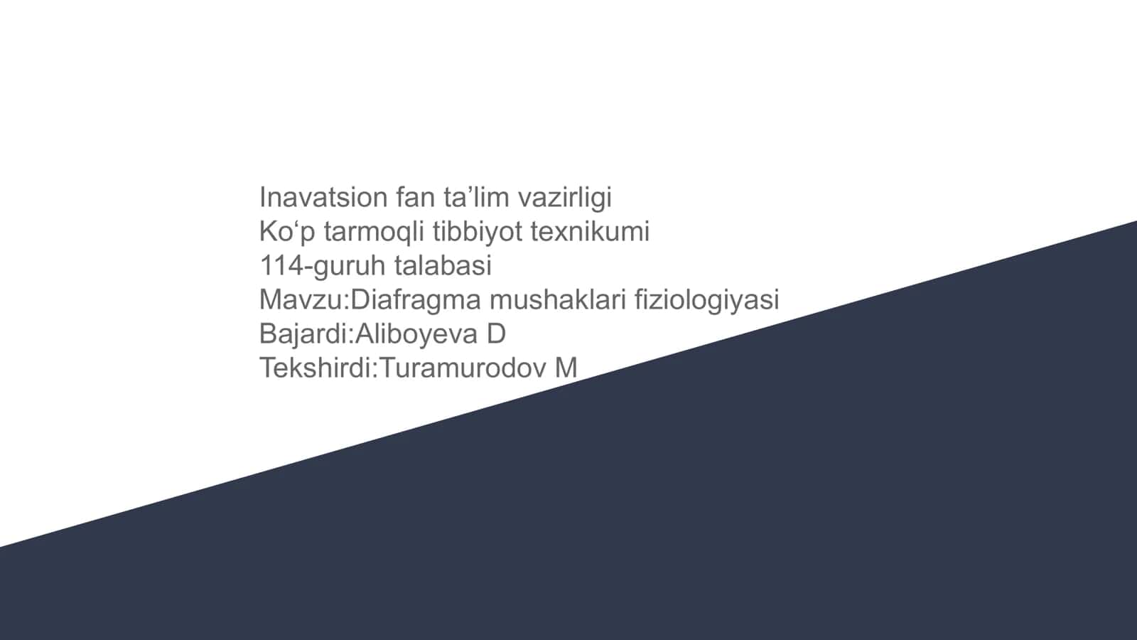 Diafragma mushaklari fiziologiyasi