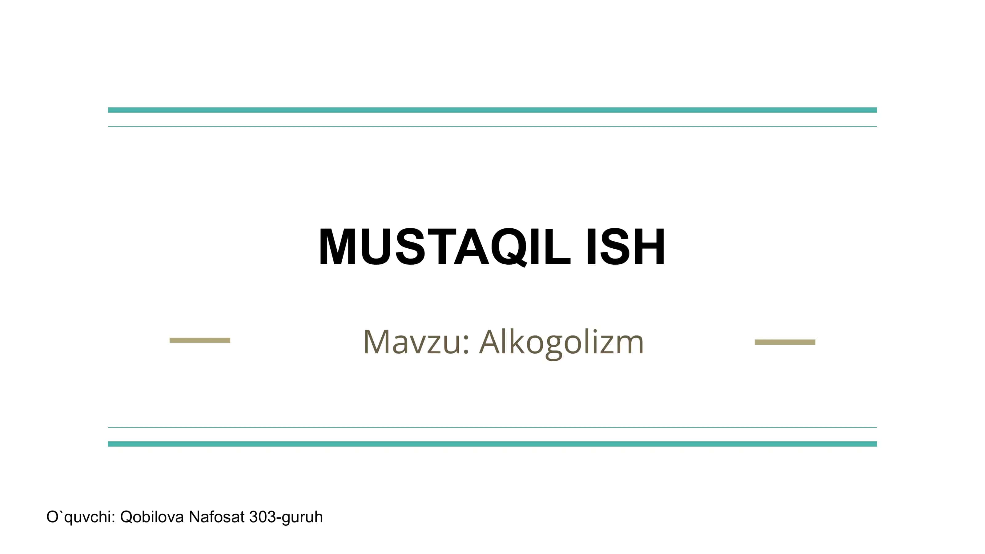 Alkogolizm