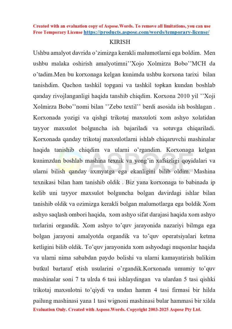 To'qimachilik sanoatidagi trikotaj mahsulotlar ishlab chiqaruvchi mashinalar (PaiLung va Taifan)