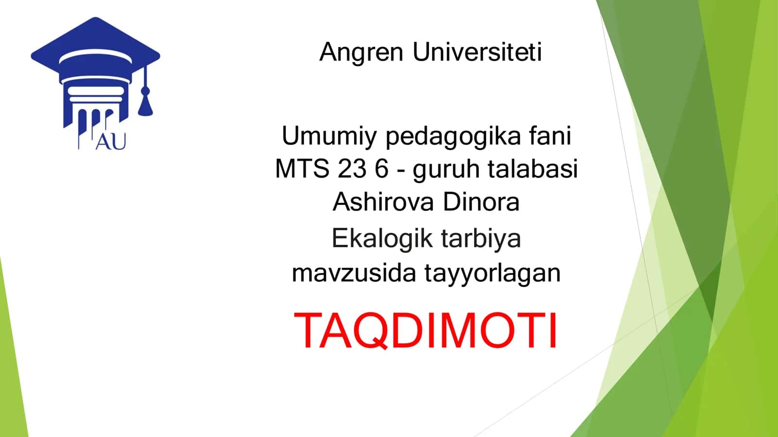 Ekologik tarbiya
