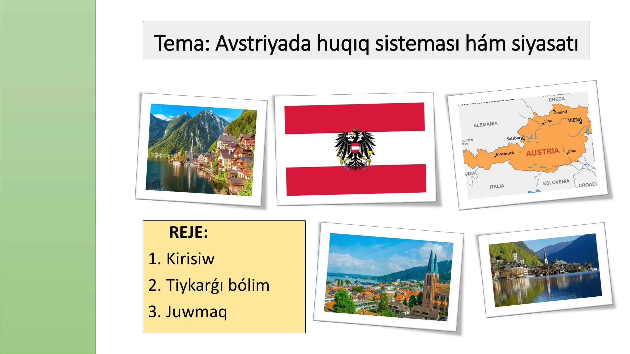 Avstriyada huqıq sisteması hám siyasatı (prezentaciya)