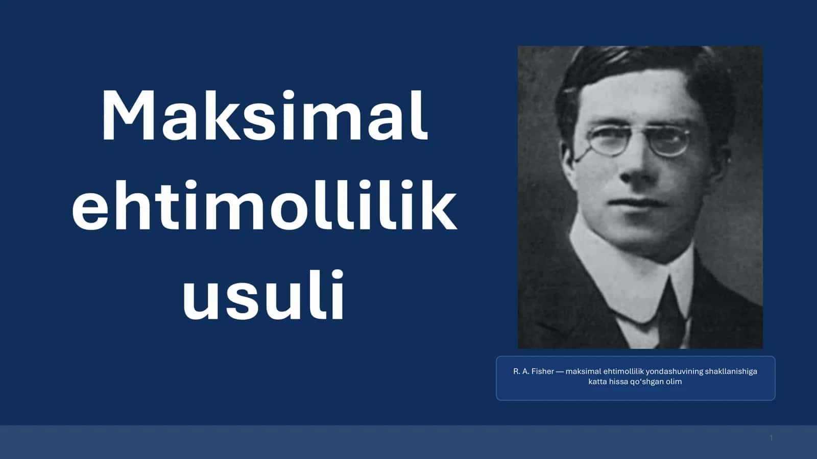 Maksimal ehtimollilik usuli