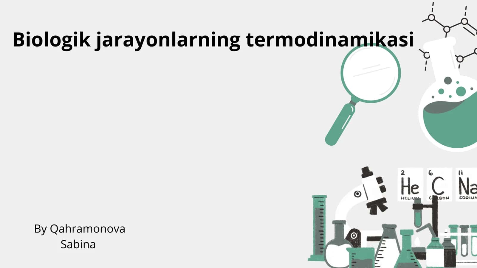 Biologik jarayonlarning termodinamikasi