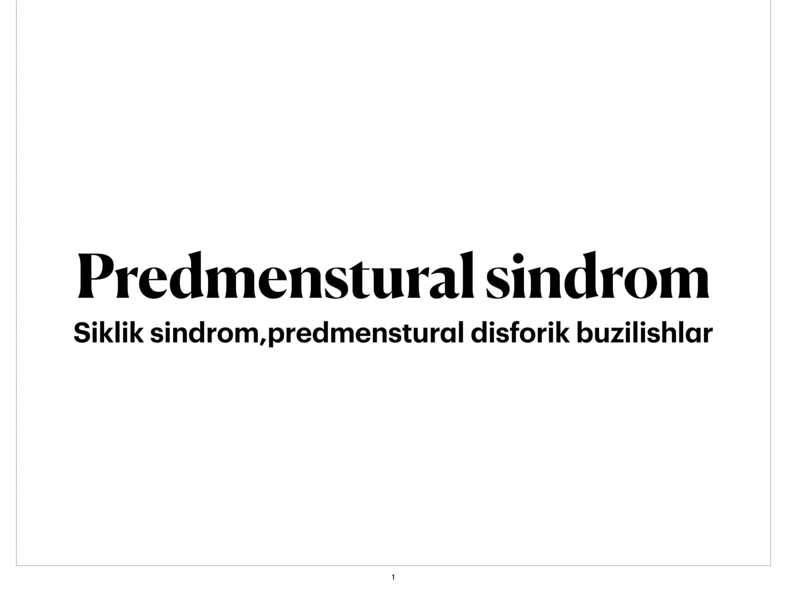 Predmenstural sindrom