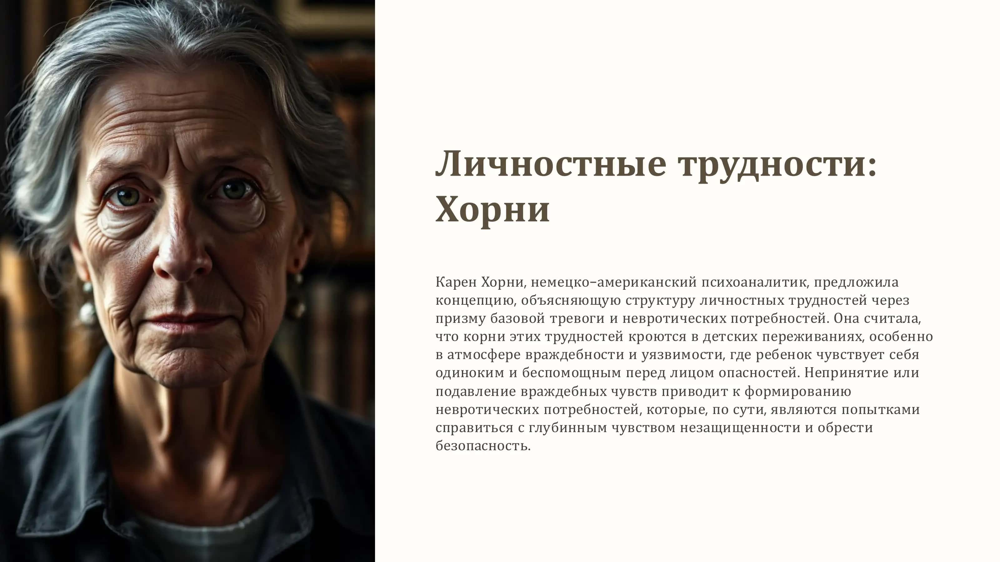 презентация на тему: Структура личности по К.Хорни