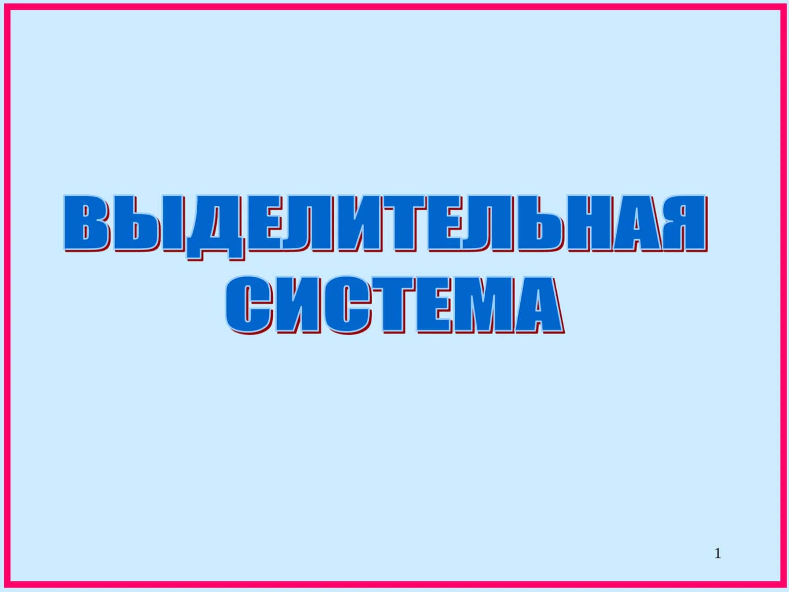 Выделительная система
