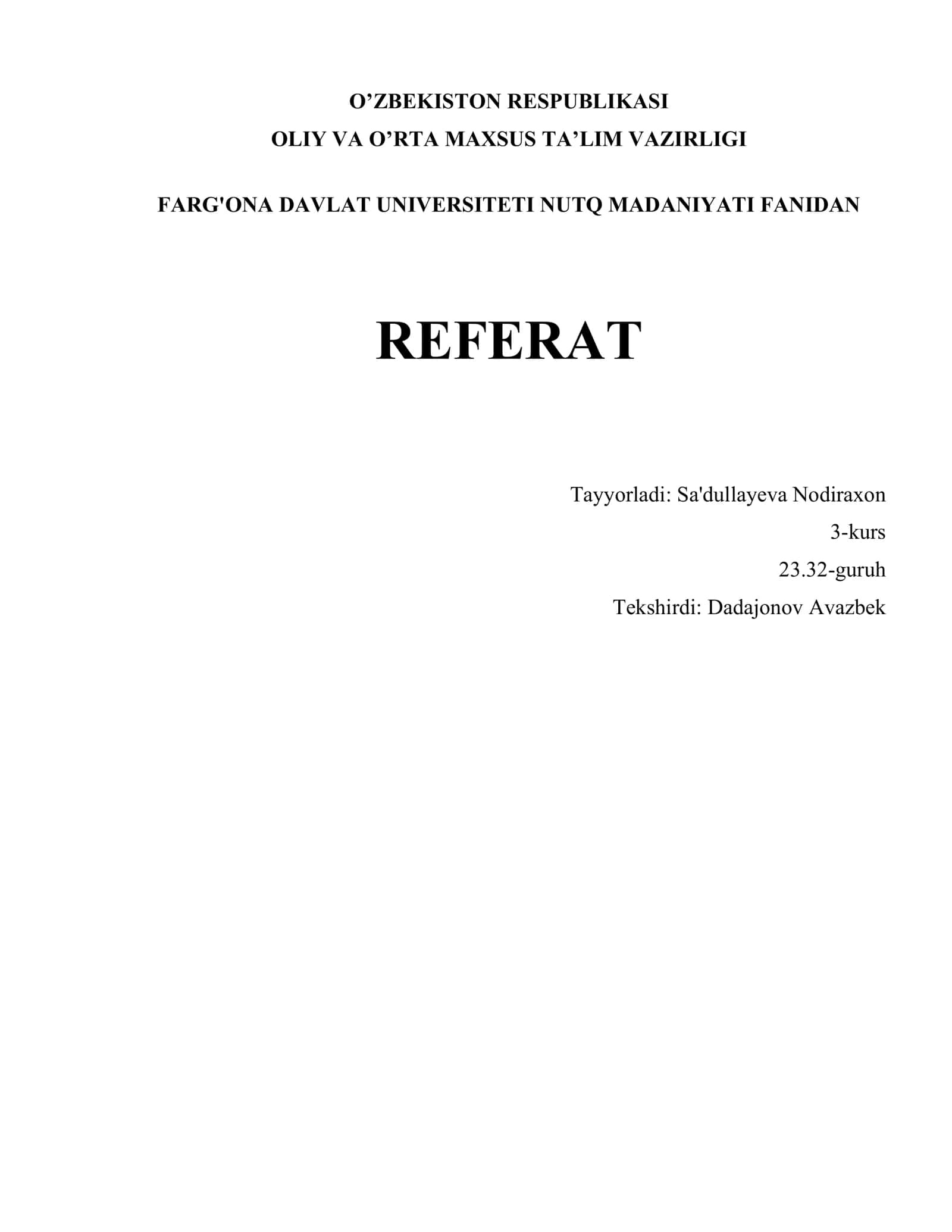 NUTQ VA UNI RIVOJLANTIRISH: NUTQDAN UNUMLI FOYDALANISHNING AHAMIYATI