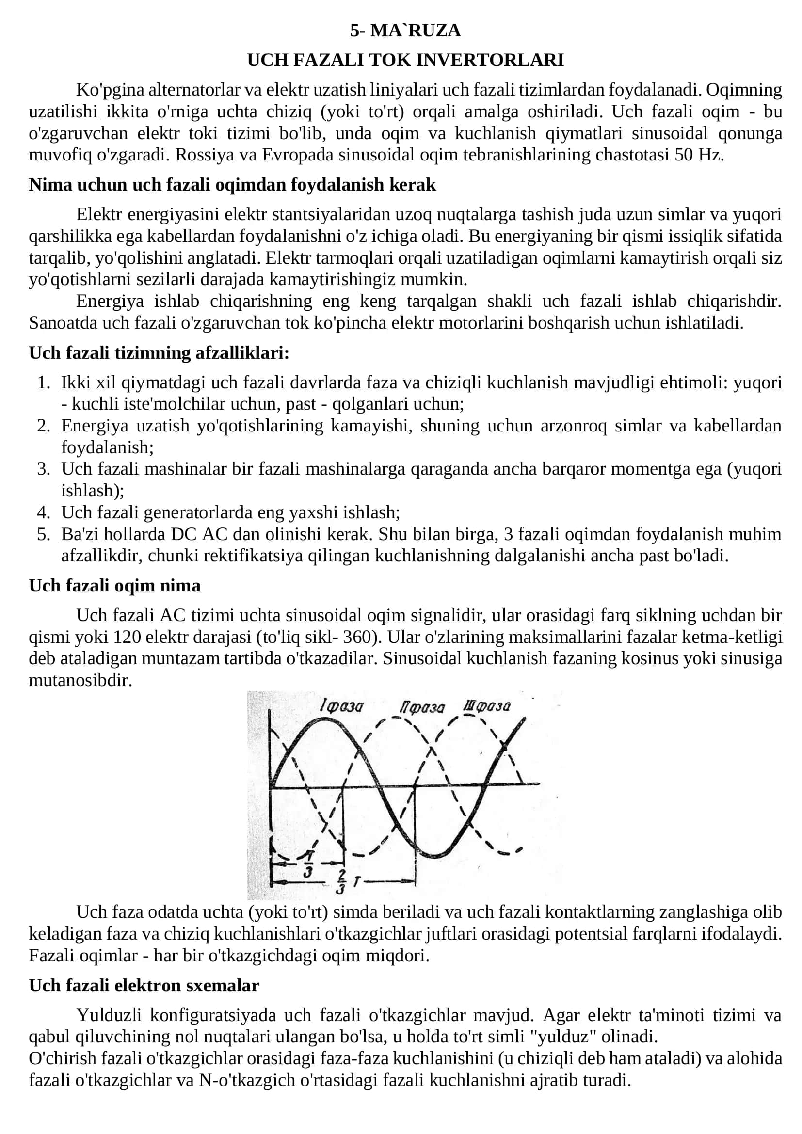 Uch Fazali Tok Invertorlari