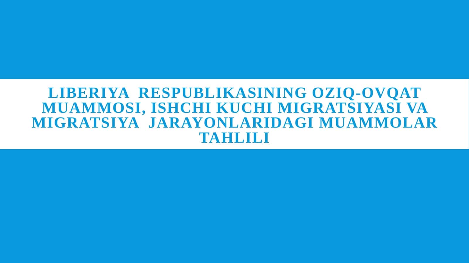Liberiya Oziq-ovqat xavfsizligi va yetishmovchilik sabablari