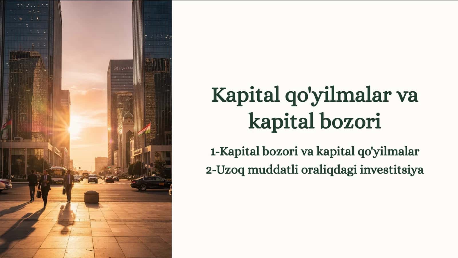 Kapital bozori va kapital qo'yilmalar