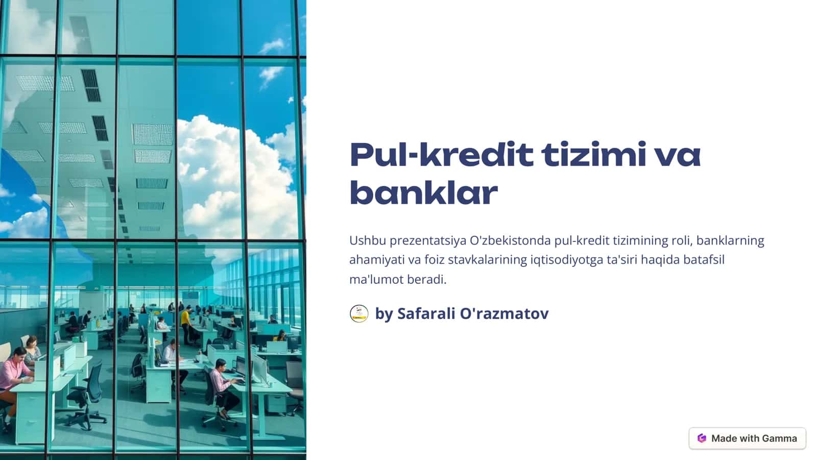 Pul-kredit tizimi va banklar