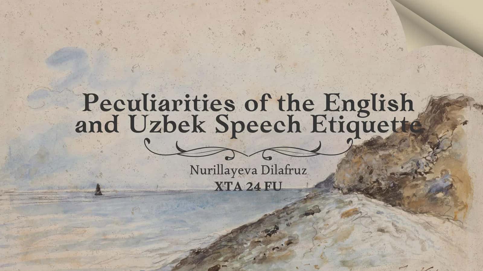 Peculiarities of the English and Uzbek Speech Etiquette