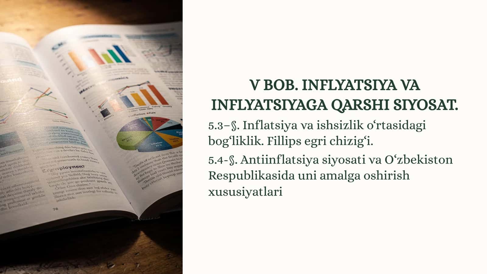 Antiinflatsiya siyosati va O'zbekiston Respublikasida uni amalga oshirish xususiyatlari